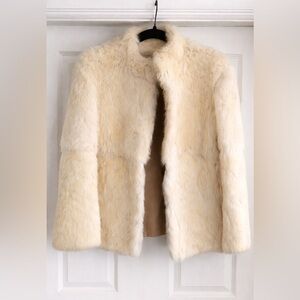 Vintage Cream Fur Coat | Old Money Luxe Jacket | Mob Wife Aesthetic Winter Coat